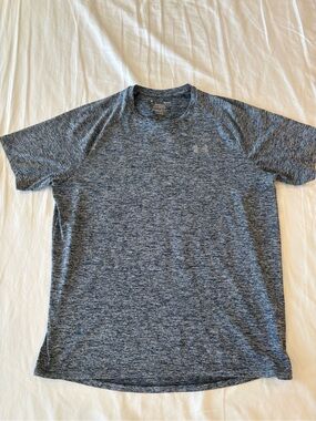 Under Armour Men’s Short-Sleeve Heathered Blue-Gray Performance Tee Size L
